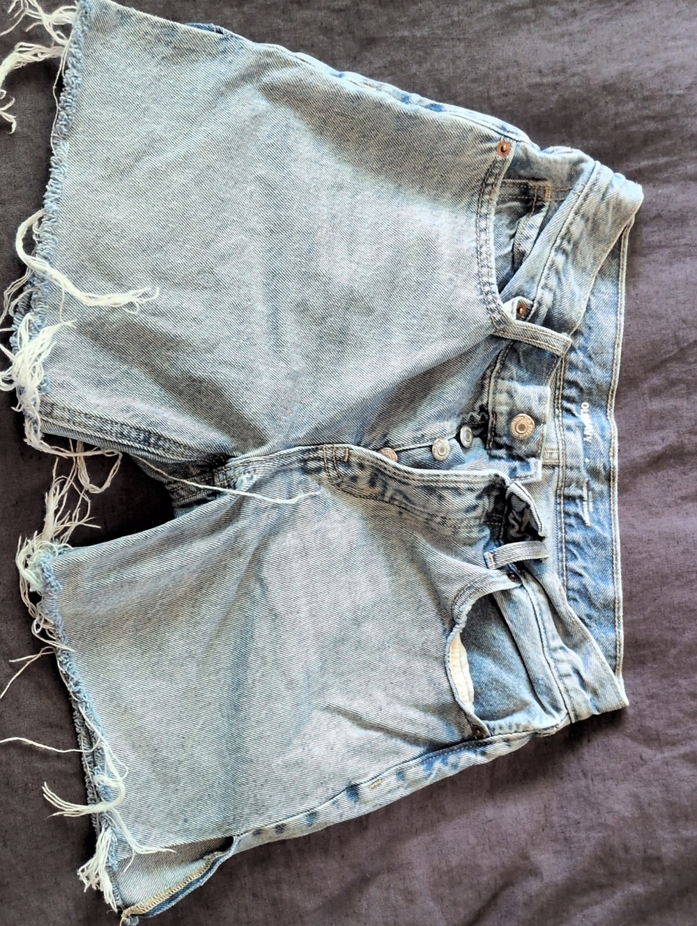 American Eagle Outfitters Light Blue Distressed Denim Cutoff Shorts